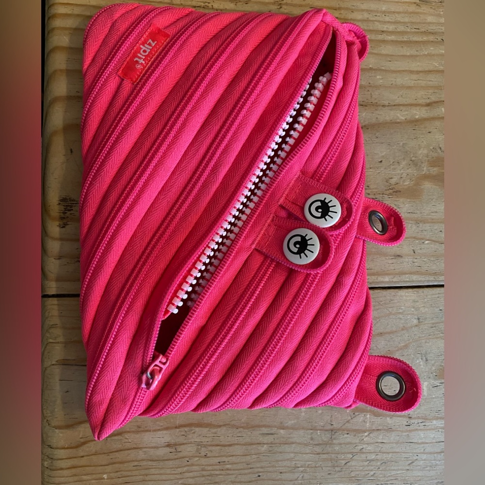 ZIPIT Monster 3-Ring Pencil Case, Pink used but in great shape